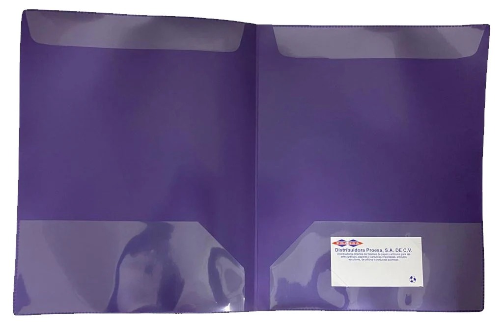 Fólder Plástico Portadocu Kanguro Doble Solapa Morado Carta Kinera® 320MO [Pieza] - Image 2