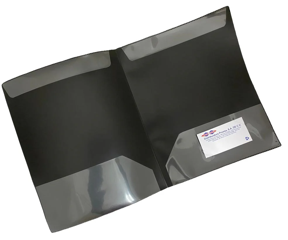 Fólder Plástico Portadocu Kanguro Doble Solapa Negro Carta Kinera® 320NE [Pieza] - Image 2