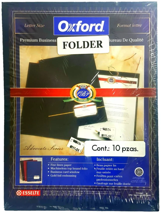 Fólder Premium  c/10  Carta Esselte® [Paquete]