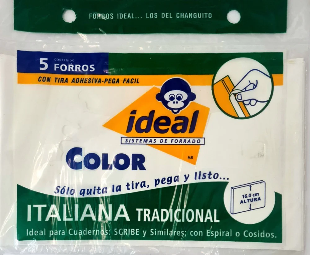 Forro p/Cuaderno Polietil  c/5  16cm  F/ItalianaTradici.Cal.400 Ideal® [Bolsa] - Image 3