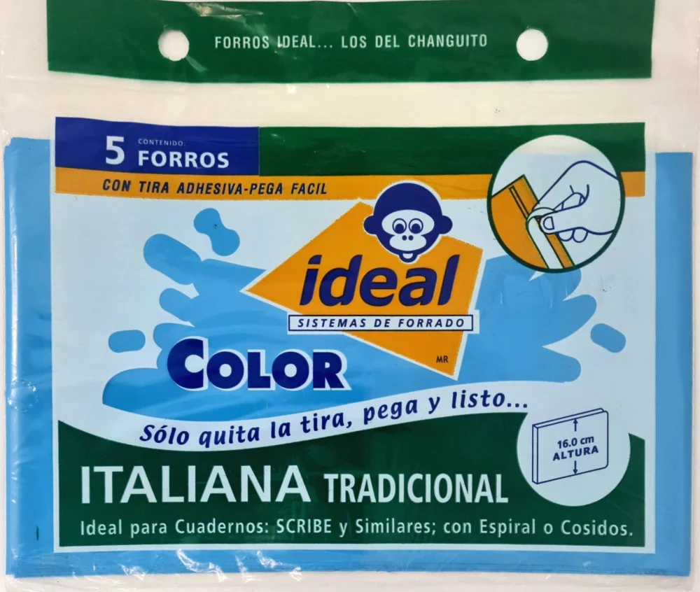 Forro p/Cuaderno Polietil  c/5  16cm  F/ItalianaTradici.Cal.400 Ideal® [Bolsa] - Image 4