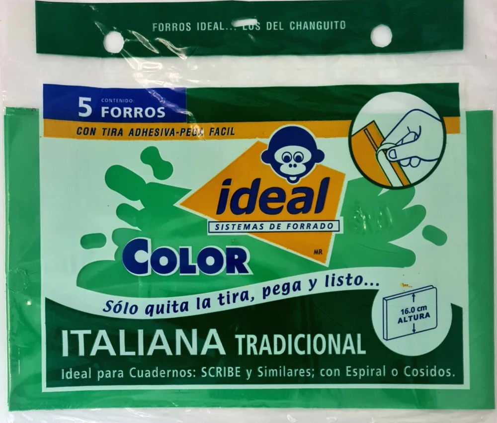 Forro p/Cuaderno Polietil  c/5  16cm  F/ItalianaTradici.Cal.400 Ideal® [Bolsa] - Image 8