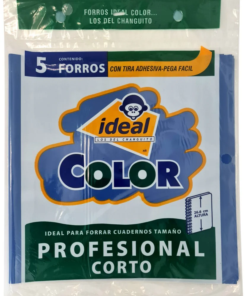 Forro p/Cuaderno Polietil  c/5  26.5cm Profesional Corto Cal.400 Ideal® [Bolsa] - Image 2