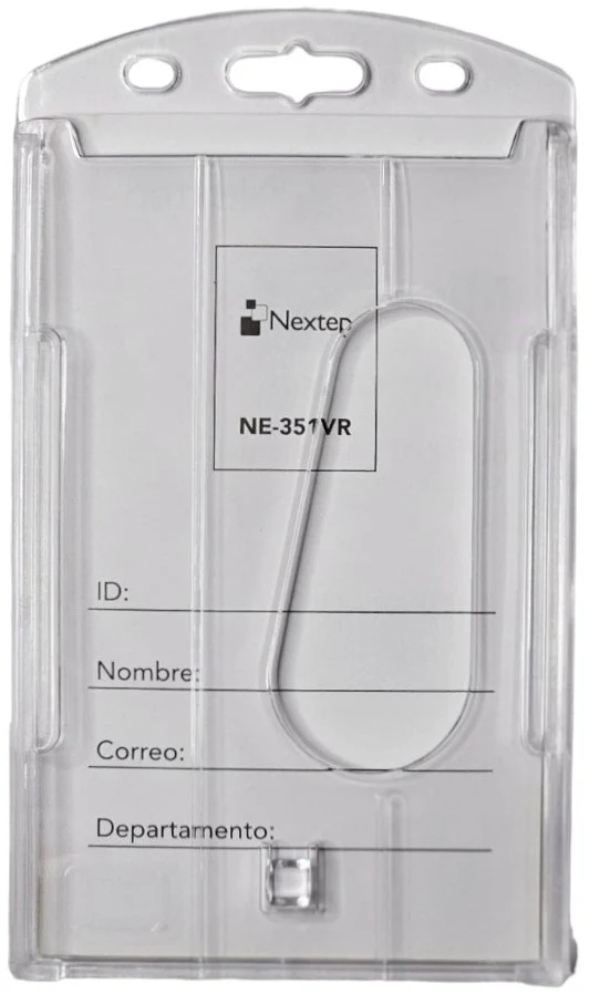 Gafete Acrílico Rigido Vertical Transparente 6×9cm Nextep® NE-351VR [Pieza] - Image 2