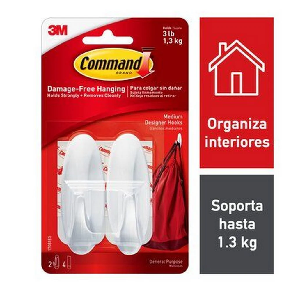 Gancho Command™ Autoadherible Mediano 3M® 17081ES [Pieza]