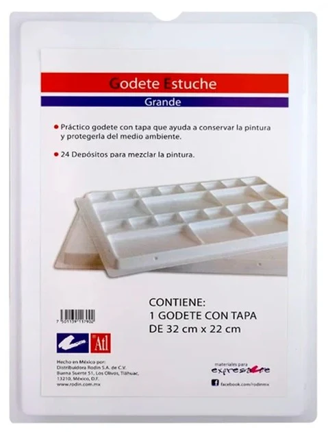 Godete de Plástico Rectangular c/Tapa 24 Cavidades 22×32cm Alt® [Pieza]