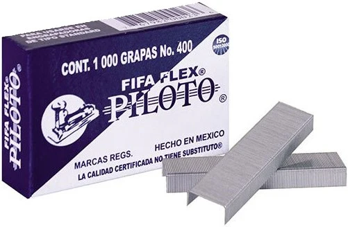 Grapa Estándar Pilot® Flex 26/6 6.35mm c/1000 Fifa® No.400-CP [Caja]