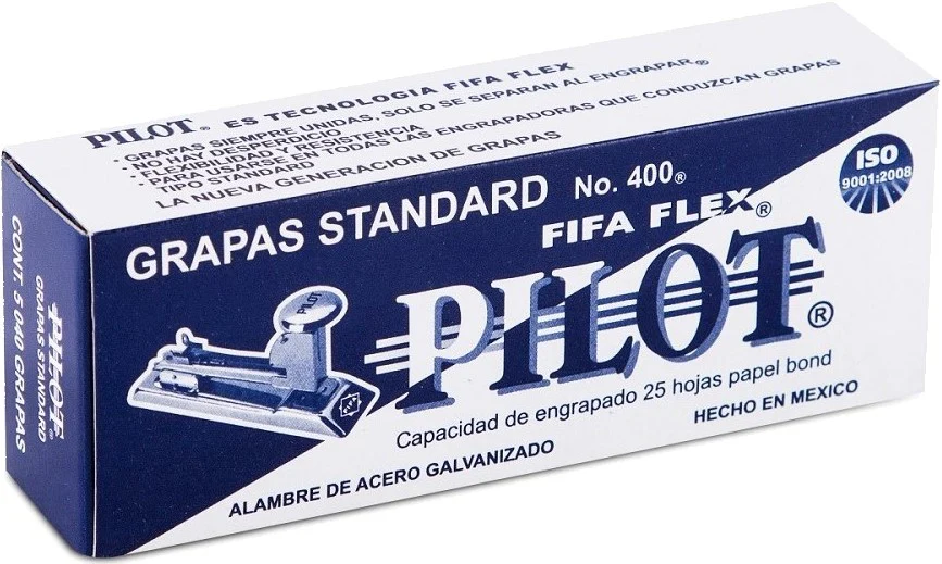 Grapa Estándar Pilot® Flex 26/6 6.35mm c/5040 Fifa® No.400-C [Caja]