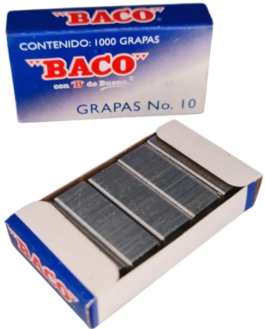 Grapa Nº10 Corona: 9.37 mm Pata 4.76mm c/1000 Baco® G-10 [Caja] - Image 2