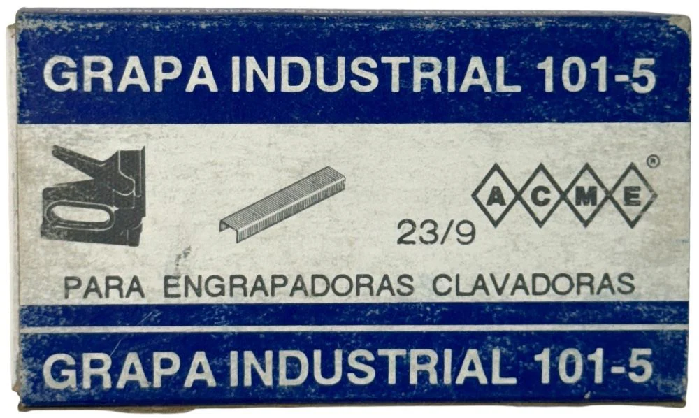 Grapa p/Clavadora Corona 12.7mm Cal.23/9 101-5 pata 8mm 5/16" c/1000 Acme® [Caja] - Image 2