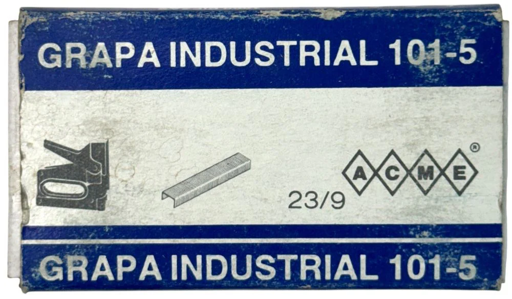 Grapa p/Clavadora Corona 12.7mm Cal.23/9 101-5 pata 8mm 5/16" c/1000 Acme® [Caja] - Image 3