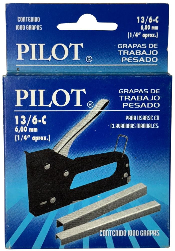 Grapa p/Clavadora Pilot® Corona 10.7mm pata 6mm ¼" c/1000 Fifa® 13/6-C [Caja] - Image 3