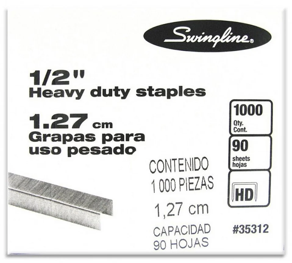 Grapa Uso Pesado H.Duty ½" 90 Hojas SF-13 c/1000 ACCO® P5700 [Caja]