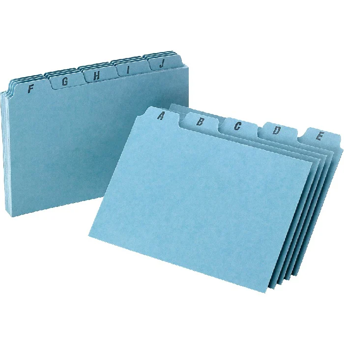 Guía p/Archivo Pressboard  c/25 Azul Claro Índice A-Z Oxford® [Pieza] - Image 2