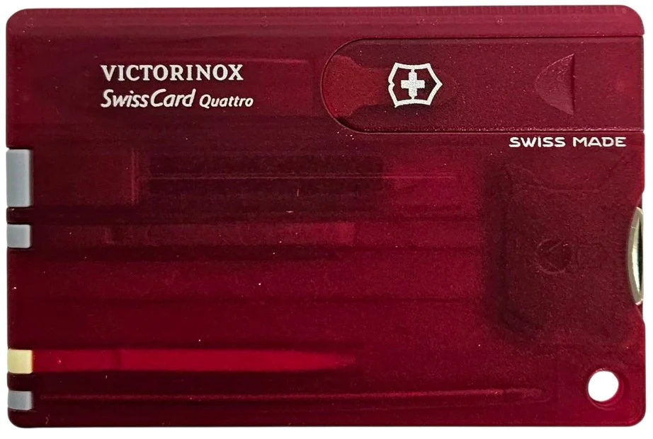 Herramienta Swiss Card Quattro 12 Usos Rubí Translúcid Victorinox® 0.7200.T [Pieza]