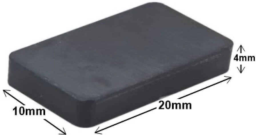 Imán Rectangular 20×10×4mm Mercería® [Pieza]