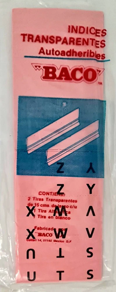 Indice Transparente  15cm Sobre c/2  Auto-Adheribles Baco® [Pieza] - Image 8