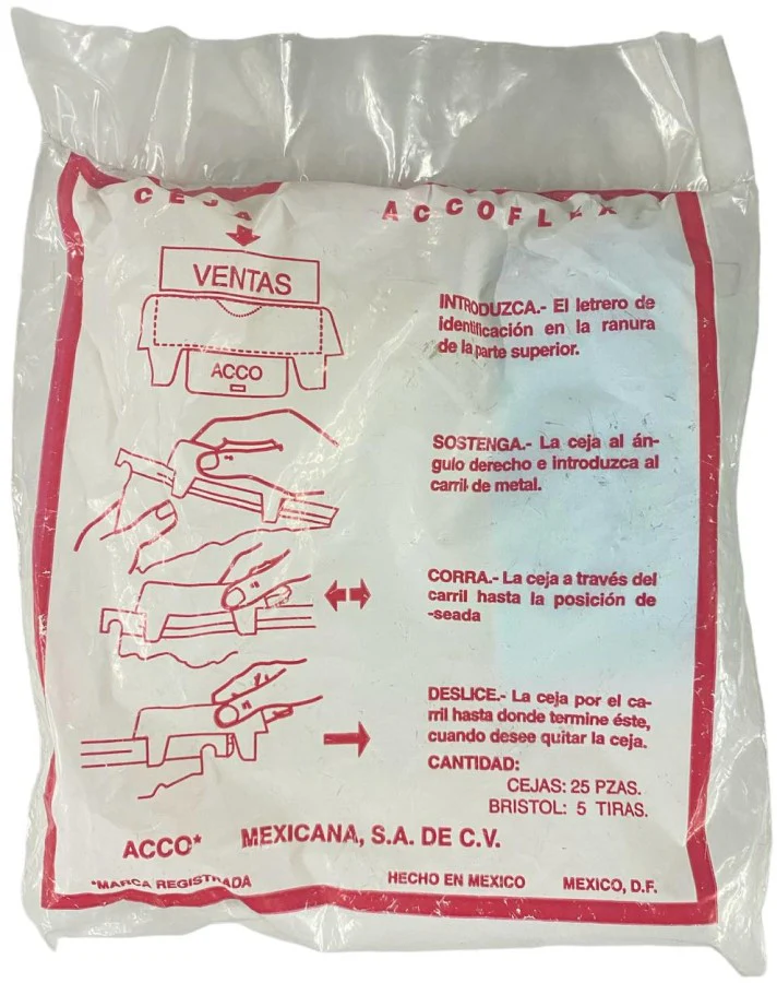 Indices Transparentes Cejas p/Folder Colgante c/25 Transparente ACCO® 078910167403 [Bolsa] - Image 2