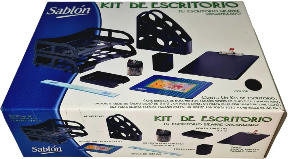 Kit de Oficina Charola,PortaClip,Tabla Negro 9 Piezas Sablón® 5425NE [Pieza] - Image 5
