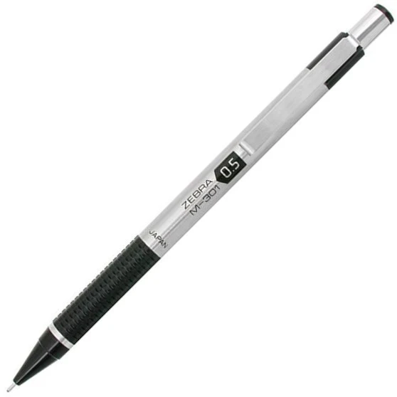 Lapicero Metálico M-301 0.5mm Negro Zebra® 6000 [Pieza]