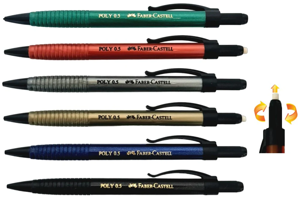 Lapicero Poly color Metálico 0.5mm Colores Faber-Castell® [Pieza]
