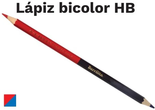 Lápiz Color Bicolor Hexagonal Rojo-Azul Barrilito® 7564 [Pieza]