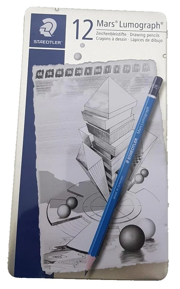 Lápiz p/Dibujo Estuche Mars® Lumograph c/12 12 Grados Staedtler® 100 G12 12 [Estuche] - Image 2