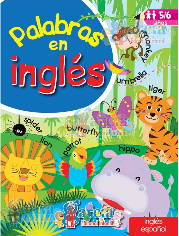 Libro Infantil Coloreal Primeras Palabras Ingles 112 paginas G.E.García 1240 [Pieza]