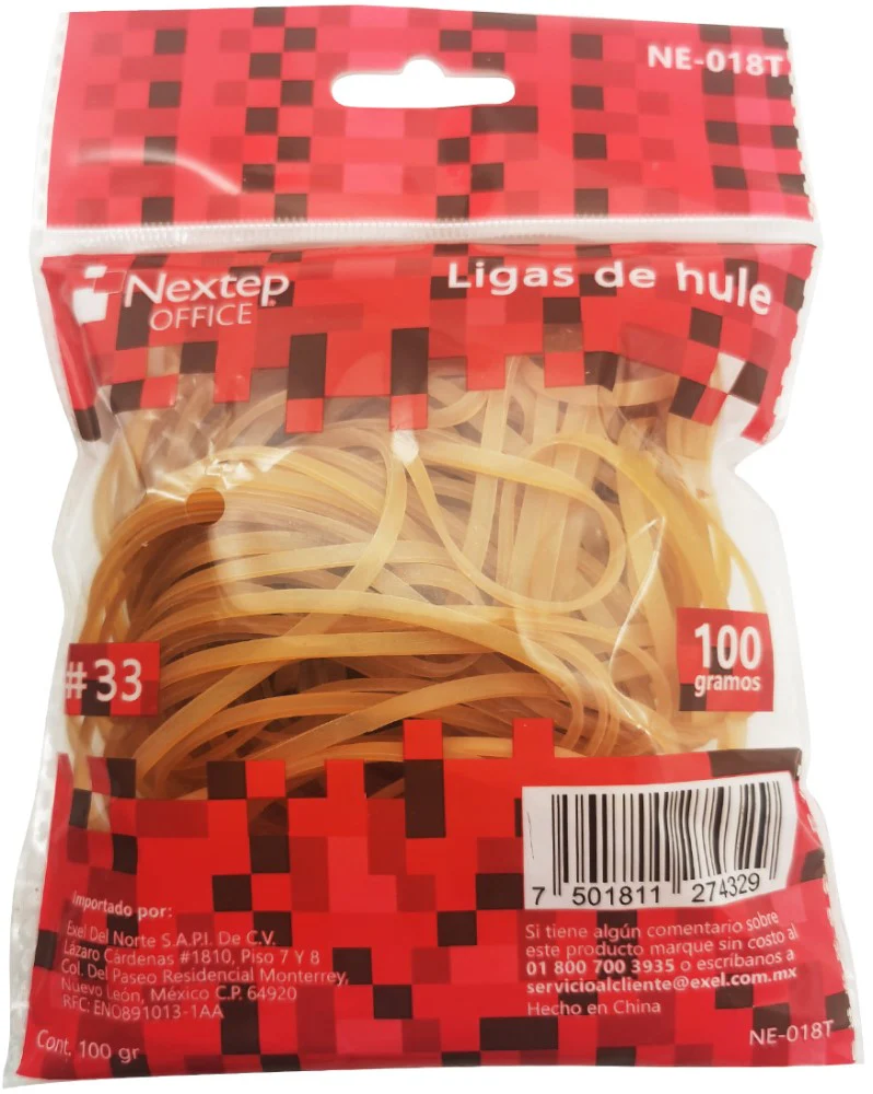 Ligas de Hule  Natural Bolsa 100g Nextep® [Bolsa] - Image 2