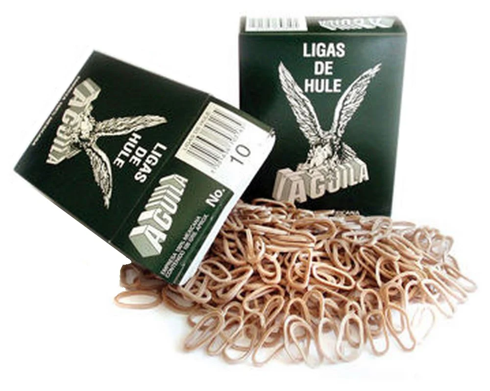 Ligas de Hule  Natural Caja 100g Aguila® [Caja]