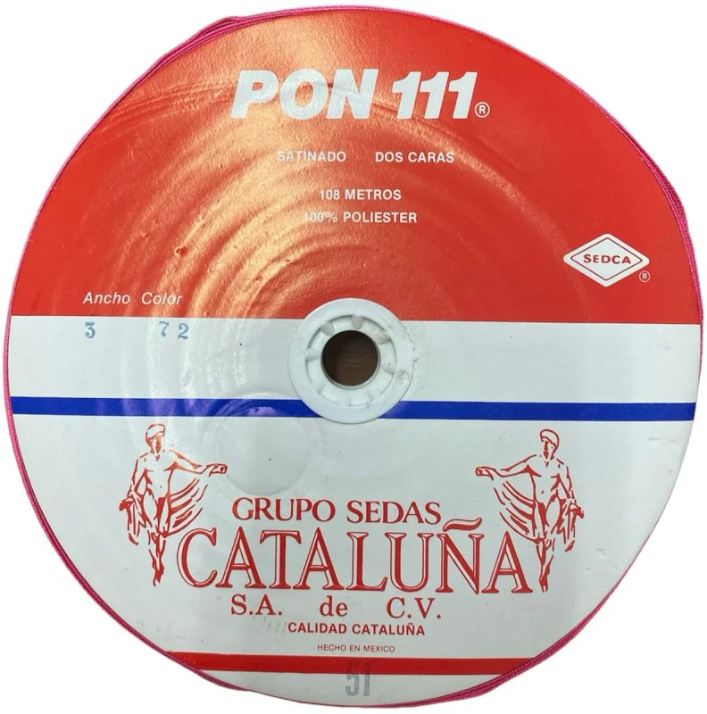 Listón Cataluña Satin 0111 Satin 2 Caras J 096 Mandarina A5 (108m) Cataluña® [Metro] - Image 2