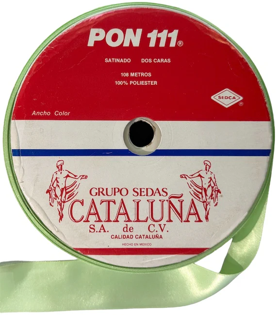 Listón Cataluña Satin 0111 Satin 2 Caras K 019 Menta 19 A9 (108m) Cataluña® [Metro] - Image 2