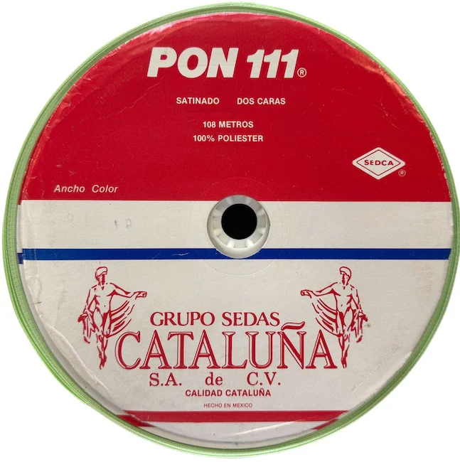 Listón Cataluña Satin 0111 Satin 2 Caras K 019 Menta 19 A9 (108m) Cataluña® [Metro] - Image 3