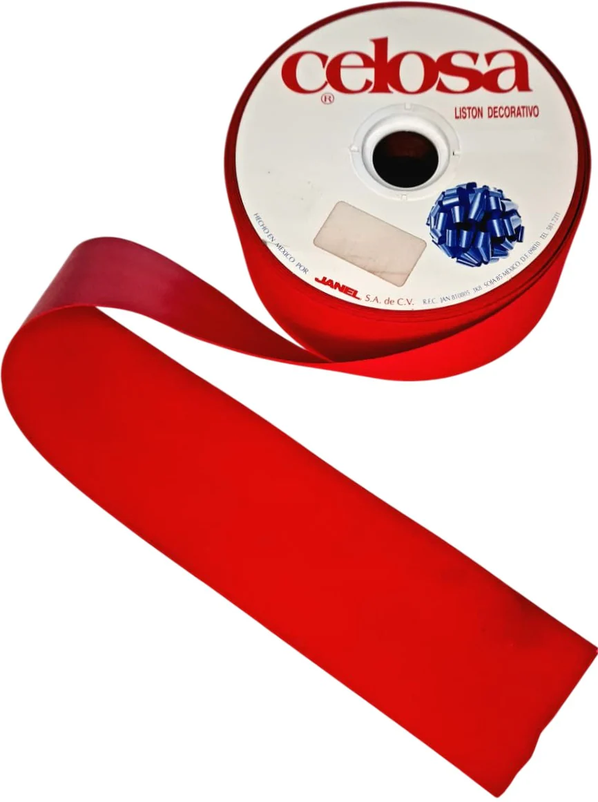 Listón Celosa 390 Rojo 02  Terciopelo Janel® [Rollo]