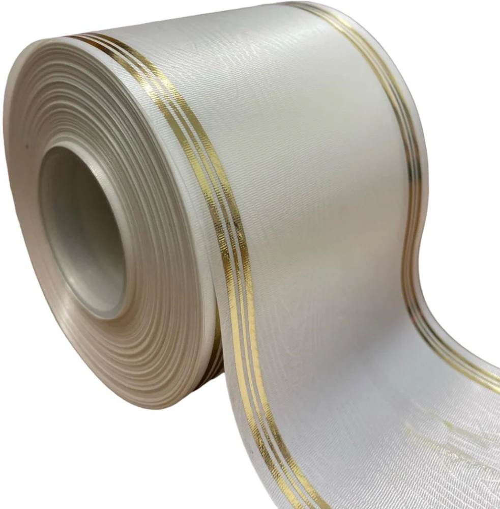 Listón Cerimony LAME Blanco 80mm×50m Bolis® 565170834 [Pieza]