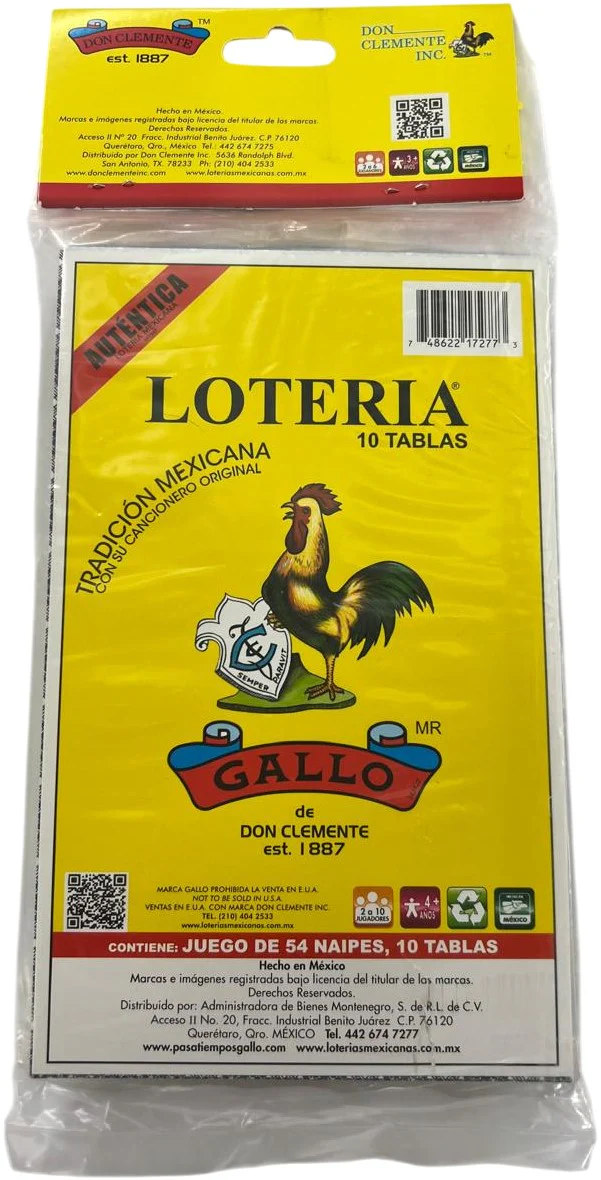Lotería 1 Juego de Naipes Grande c/10 Tablas Chicas 13.5×21.5 Gallo® 17277 [Bolsa] - Image 9