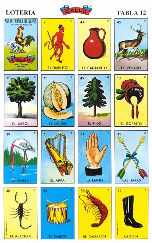 Lotería 1 Juego de Naipes Grande c/20 Tablas Chicas 13.5×21.5 Gallo® 17279 [Bolsa] - Image 15