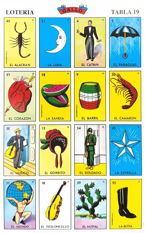 Lotería 1 Juego de Naipes Grande c/20 Tablas Chicas 13.5×21.5 Gallo® 17279 [Bolsa] - Image 22