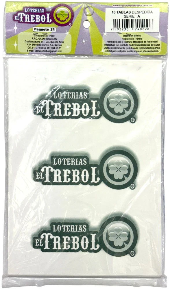 Lotería Despedida Soltera 54naipe c/10 Tablas 14×19.5cm El Trebol® P24 serie A [Bolsa] - Image 2