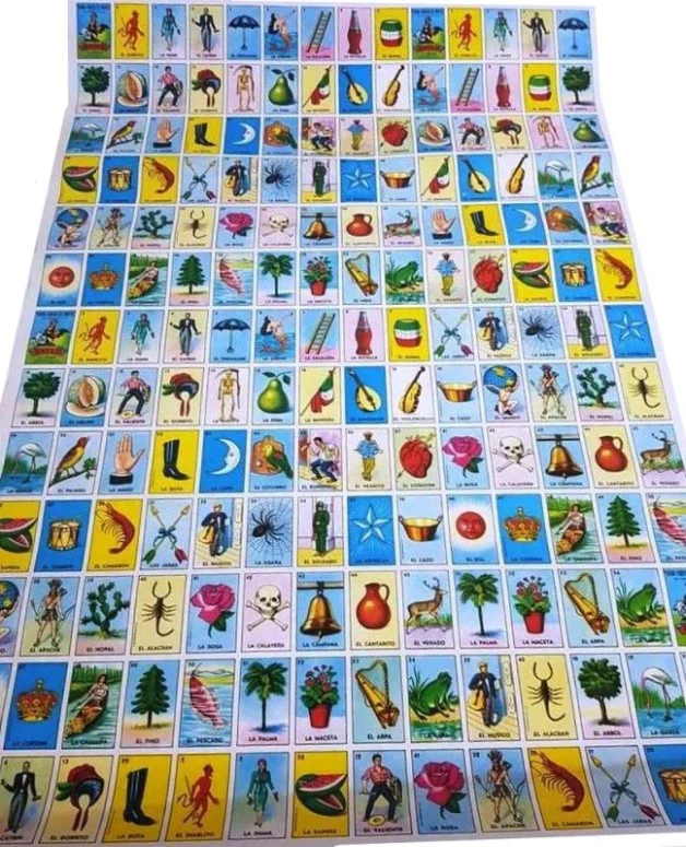 Lotería en Pliego Imágen Trad.29×48mm c/182 Plantilla 48×70cm Gallo® 17261 [Pieza] - Image 2