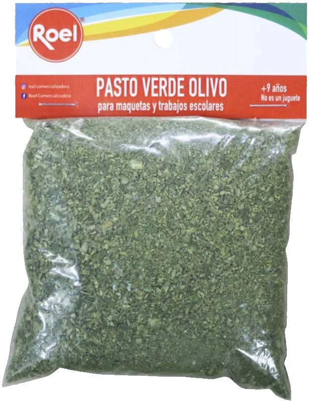 Maquetas Pasto Verde Olivo c/30g Roel® N410PAS02 [Bolsa]