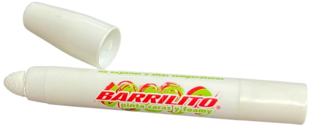 Maquillaje Pinta-Caritas Crayón para Cara/Foamy c/1 Blanco Barrilito® BASE9-1 [Pieza] - Image 2