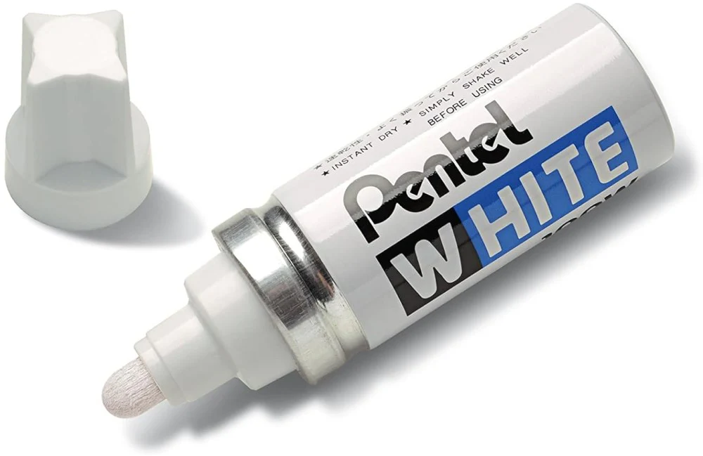 Marcador de Pintura Punta Ancha Cónica/Bala Blanco 6.5mm Pentel® X100W [Pieza]