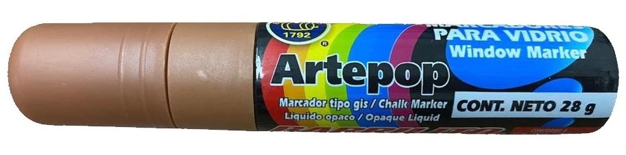 Marcador p/Vidrio 28g Café Neón Barrilito® WMK8 [Pieza]