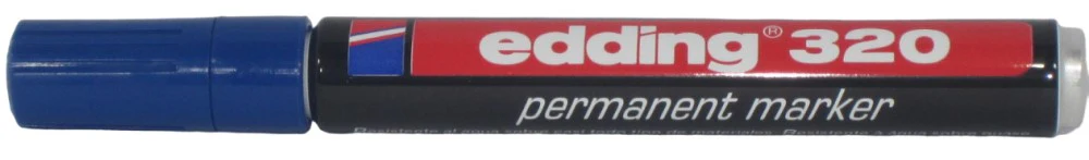 Marcador Permanente 320 Aluminio Cincel Azul Edding® E320-A3 [Pieza]