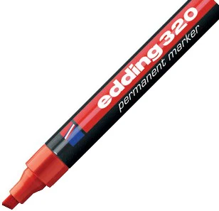 Marcador Permanente 320 Aluminio Cincel Rojo Edding® E320-R4 [Pieza]