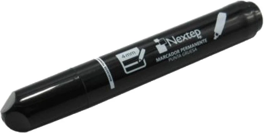 Marcador Permanente Barril Plástico Cincel Negro Nextep® NE-074 [Pieza]