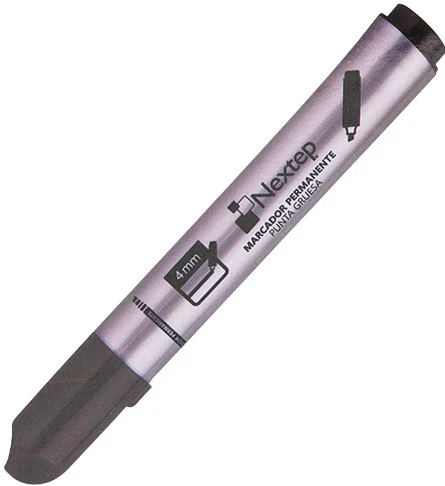 Marcador Permanente Barril Plástico Cincel Negro Nextep® NE-074 [Pieza] - Image 2
