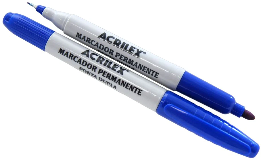 Marcador Permanente Doble Punta Azul Acrilex® A06212521 [Pieza]
