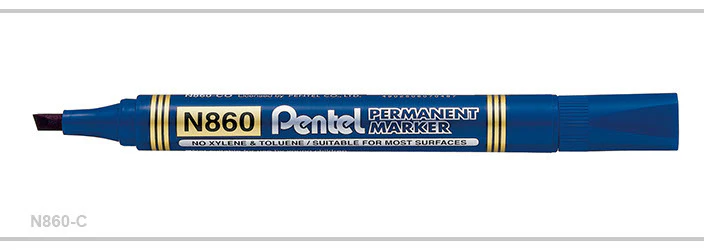 Marcador Permanente Punta Cincel Azul Pentel® N860-C [Pieza]